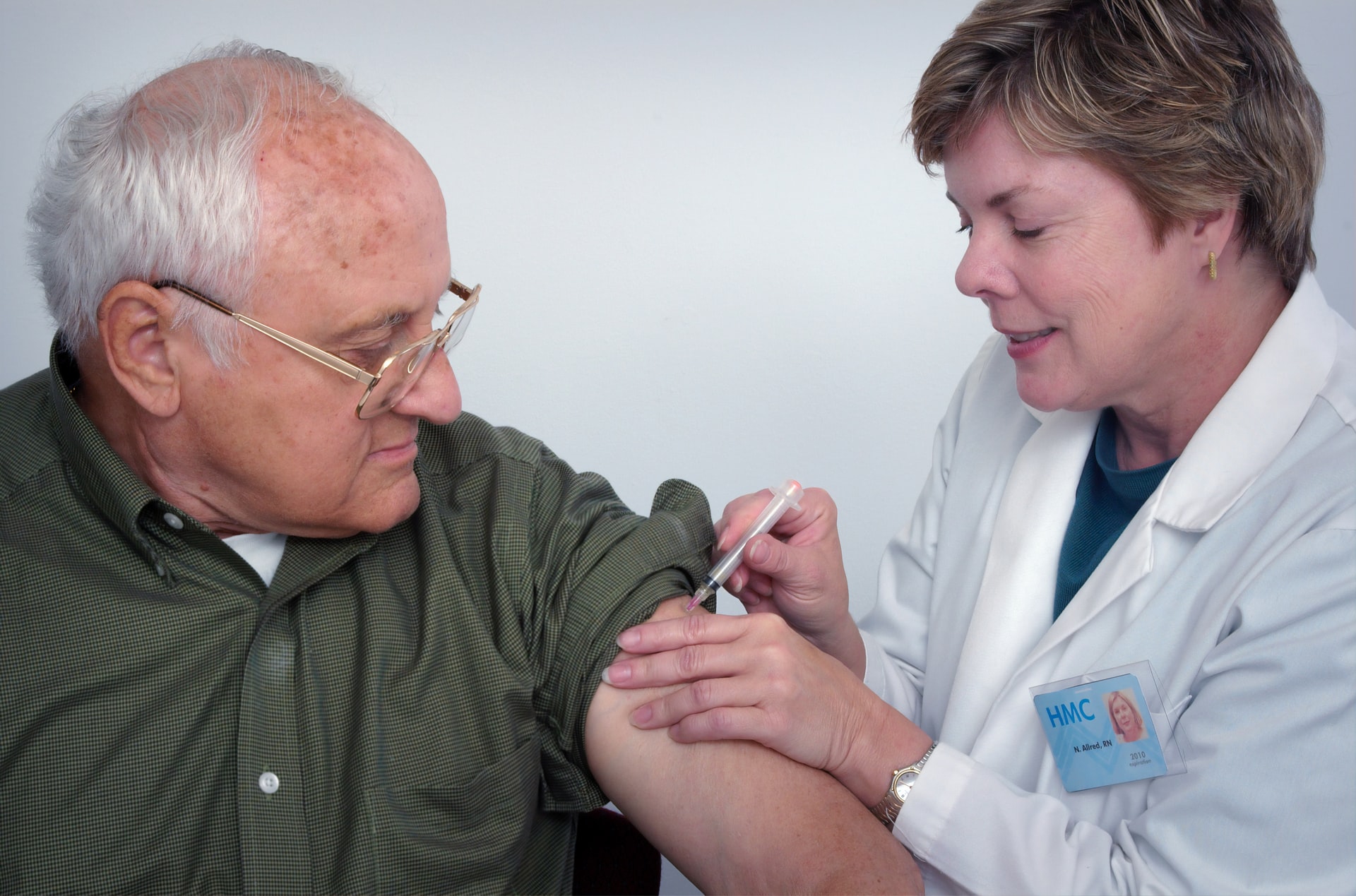 Patient and Nurse During Injection